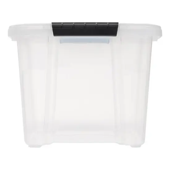 IRIS&reg; 20.5qt. Buckled Clear Boxes with Clear Buckle Lids, 6ct. {6}