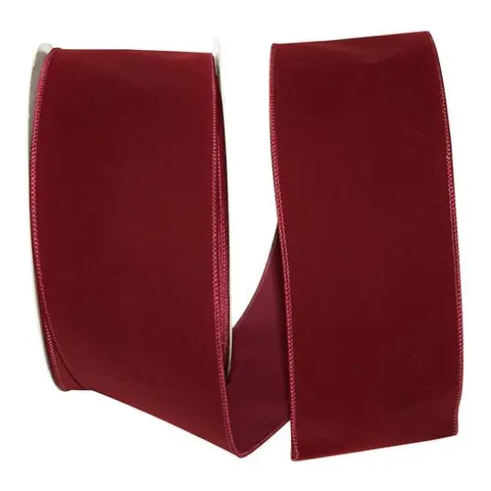 JAM Paper 2.5" x 50yd. Velvet Wired Value Ribbon Burgundy {2}