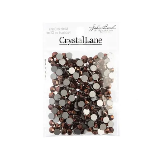 John Bead Crystal Lane SS30 Metallic Glass Round Flatback Rhinestones, 288ct. Rose Gold {4}