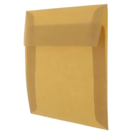 JAM Paper 6" x 6" Translucent Vellum Invitation Envelopes, 25ct. Earth Brown {4}