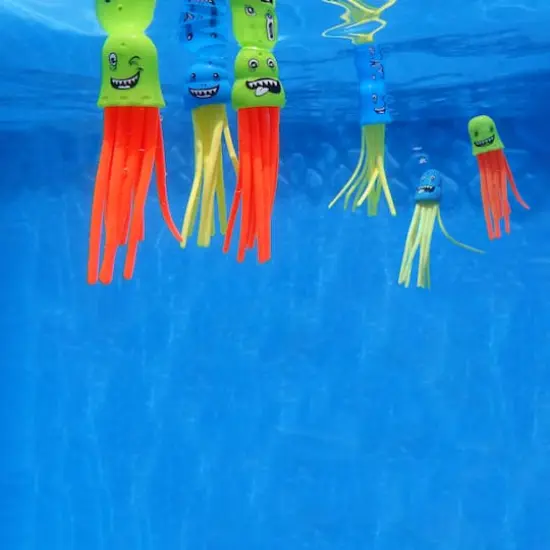 Pool Central 5" Multicolor Jellyfish Slow Sinking Dive Game, 6ct. {4}