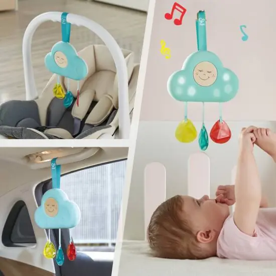Hape Musical Cloud Light Baby Crib Mobile Toy {6}