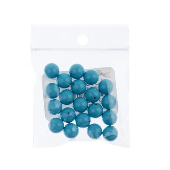 Preciosa Maxima Gemcolor 8mm Glass Pearls, 20ct. Aqua Blue {3}