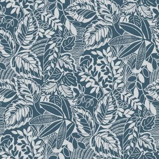 RoomMates Vintage Batik Jungle Peel & Stick Wallpaper Blue/White {1}