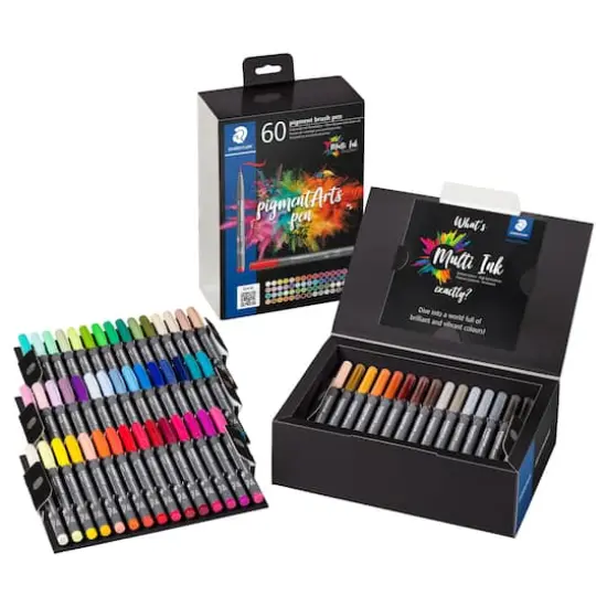 STAEDTLER&reg; Pigments Arts 60 Color Brush Pen Set {3}