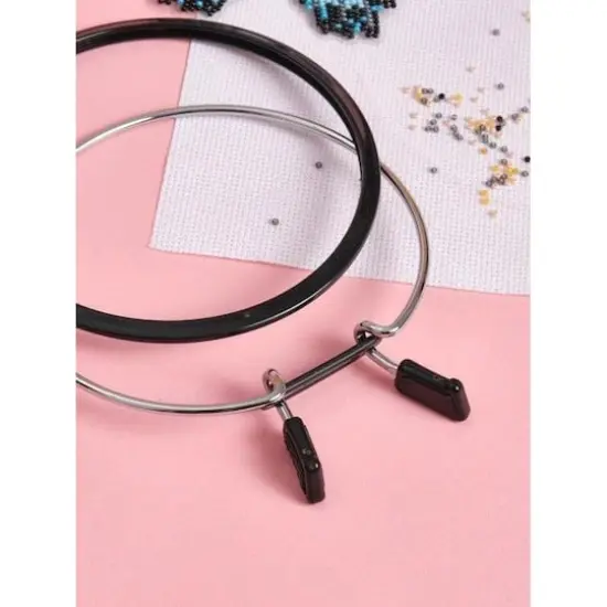 Nurge 5" Spring Metal Embroidery Hoop Deep Black {5}