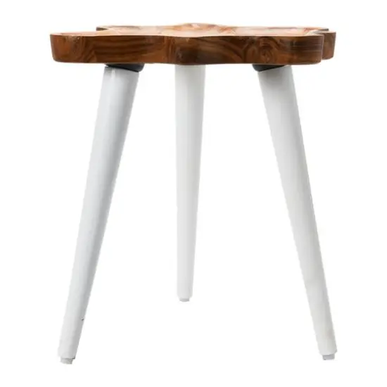 Hello Honey&reg; Wood Wavy Edge End Table {8}