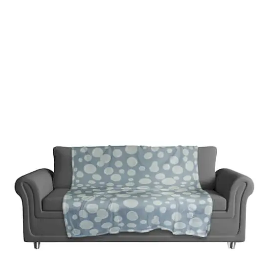 Bubbles All Over Coral Fleece Blanket Blue {4}
