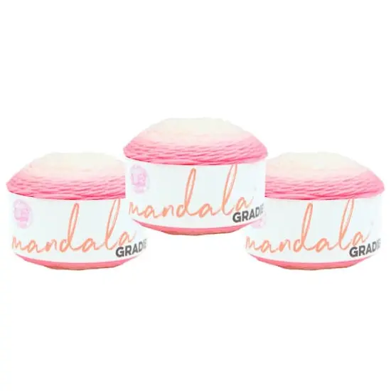 3 Pack Lion Brand&reg; Mandala&reg; Gradient Yarn Light Pink {1}