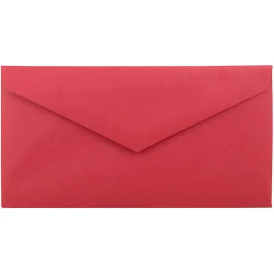 JAM Paper 3.875" x 7.5" Brite Hue Monarch Envelopes, 50ct. Red {1}