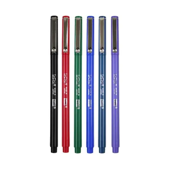 Marvy&reg; Uchida LePen&reg; Extra Fine 6 Color Primary Pen Set {1}