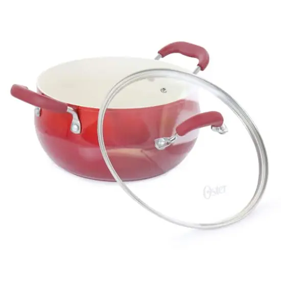 Oster Corbett 5.4qt. Nonstick Aluminum Dutch Oven Red {6}