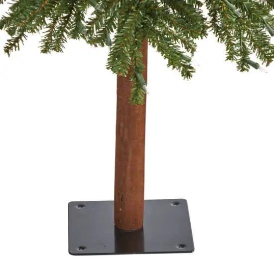 5ft. Pre-Lit Grand Alpine Artificial Christmas Tree, Clear LED Lights {5}