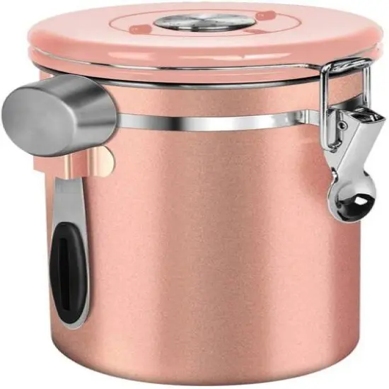 NEX&trade; 22oz. Airtight Stainless Steel Coffee Canister Rose Gold {2}