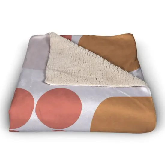 Retro Shapes 50" x 60" Coral Fleece Blanket {3}