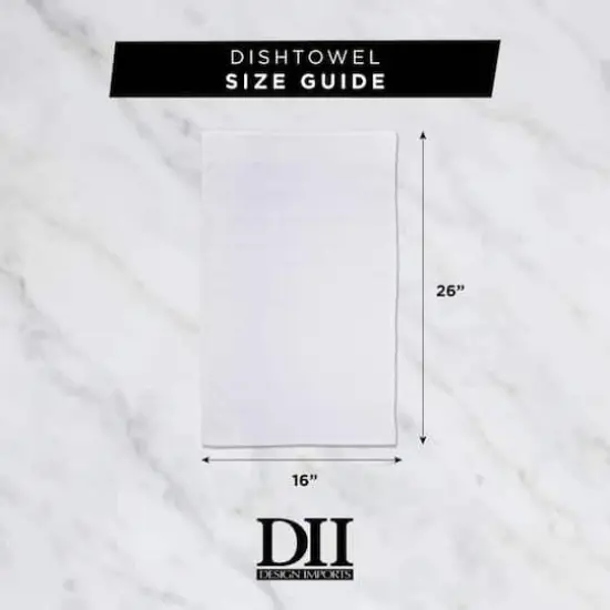 DII&reg; Gray & White Ribbed Terry Dishtowel Set {6}