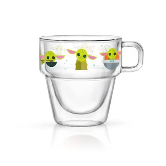 JoyJolt&reg; Star Wars&trade; The Mandalorian&trade; 11.5oz. The Child Band Double Walled Glass Mugs, 4ct. {4}
