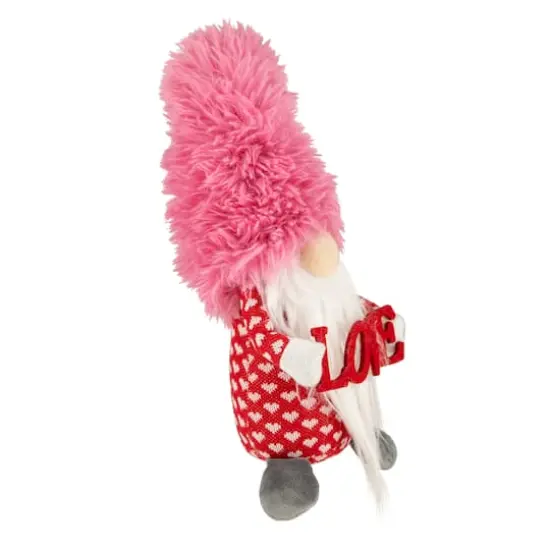18" Fluffy Pink Faux Fur 'Love' Valentine's Day Gnome {4}