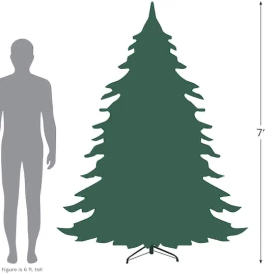 7ft. Unlit Full Snowy Delta Pine Artificial Christmas Tree {10}