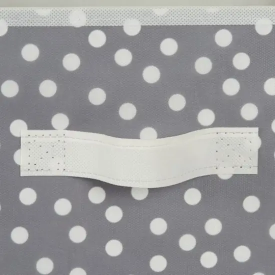 DII® 11" Nonwoven Polyester Small Dots Storage Cubes, 4ct. Gray/White {4}