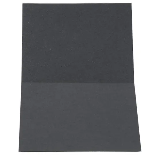 JAM Paper 5" x 7" Metallic Anthracite Black Stardream Foldover Cards, 50ct. {5}