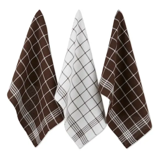 DII&reg; Waffle Weave Dishtowels, 6ct. Mocha {1}