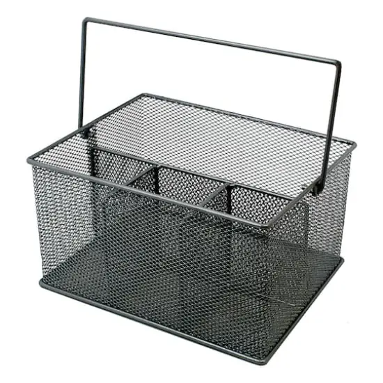 Sorbus Steel Mesh Utensils Caddy Black {1}