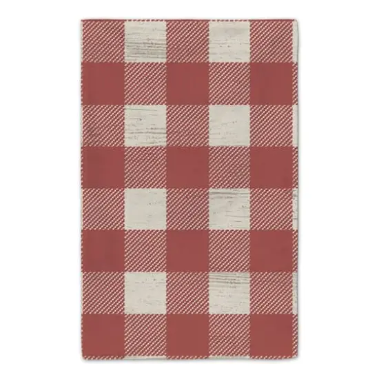Our Cozy Kitchen Red Buffalo Check Tea Towel - Set of 2 {6}