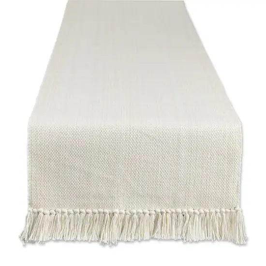 DII&reg; 108" Variegated Fringe Table Runner Natural {1}