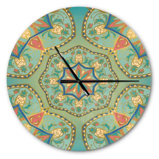 Designart 'Oriental Mandala Pinapple Ornament Vintage Wall Clock {1}