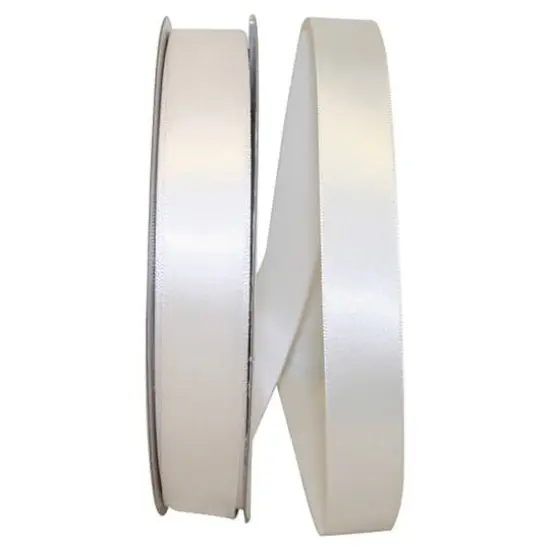 JAM Paper 7/8" x 100yd. Satin Single Face Ribbon Antique White {1}
