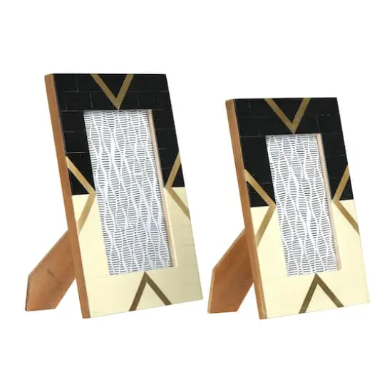 Hello Honey&reg; 2 Pack Black & Cream Photo Frame {6}