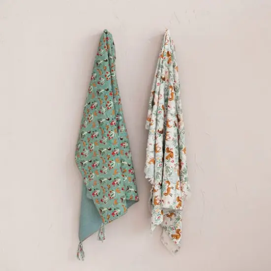 Hello Honey&reg; 60" Multicolor Flora & Fauna Cotton Throw with Fringe {3}