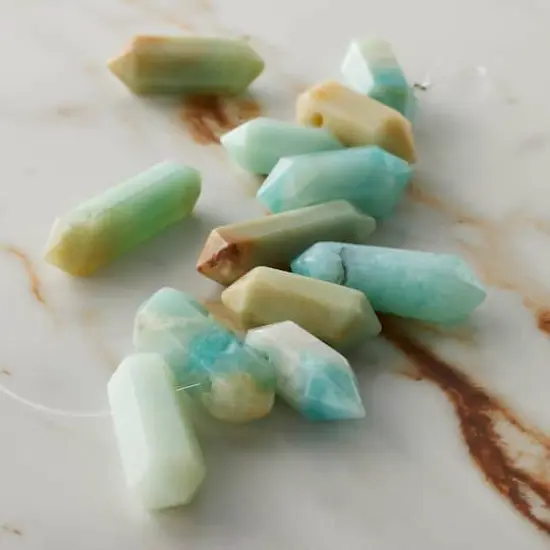 Blue & Green Amazonite Spike Beads by Bead Landing&trade; {3}