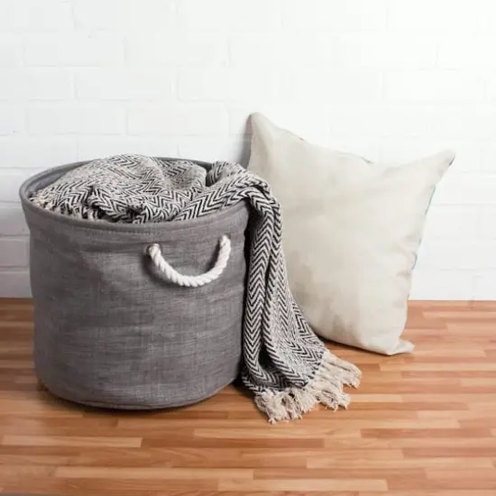 DII&reg; Nautical Blue Handloom Chevron Throw {4}