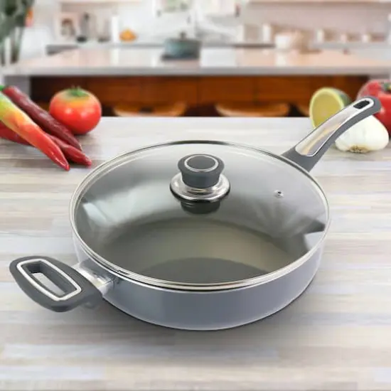 Oster 3.5qt. Aluminum Saut&eacute; Pan with Lid {3}