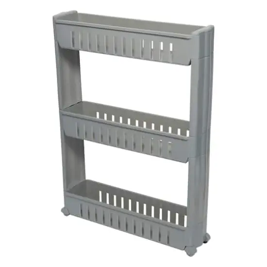 Simplify Gray 3-Tier Slim Slide Out Storage Cart {1}