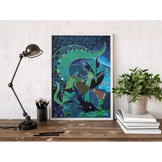 Diamond Dotz&reg; Intermediate Forest Fox Diamond Art Painting Kit {5}