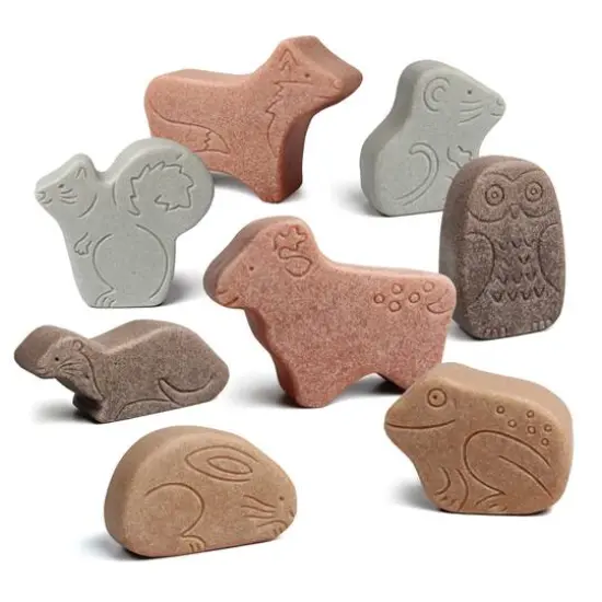 Yellow Door Little Lands Woodland Stone Figure Play Set {1}