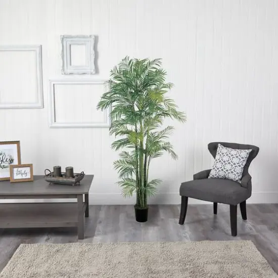 7ft. Potted Areca Silk Palm Tree {8}