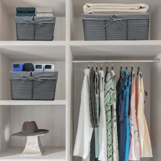 Sorbus 9" Gray Wire Baskets with Removable Liner, 3ct. {3}