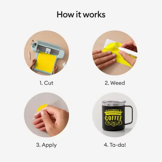 Cricut&reg; 12" x 48" Permanent Vinyl Stone Yellow {6}