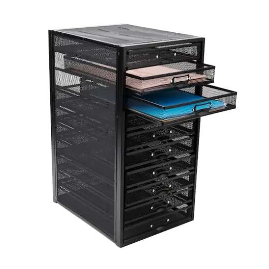 Mind Reader Black 10-Compartment Mesh Desk Organizer {8}