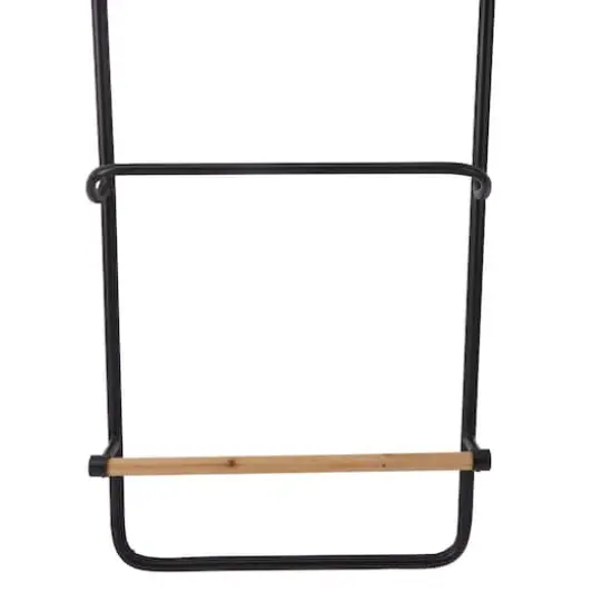 Black Metal Wall Mounted 6 Rack Magazine Holder {4}