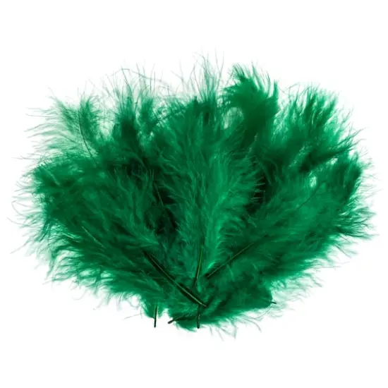 John Bead 4"-6" Marabou Feathers Green {4}