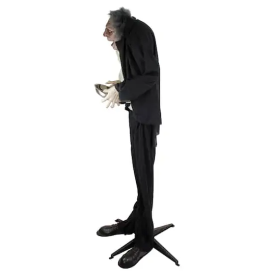 6ft. Lighted Animated Scary Butler Standing Halloween Decoration {4}