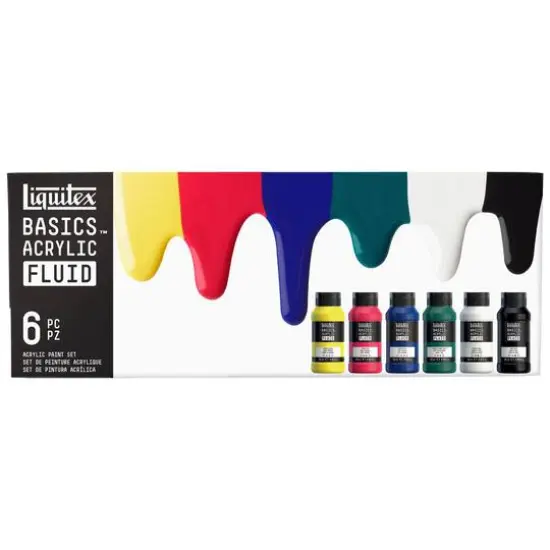 Liquitex BASICS&trade; Fluid 6 Color Acrylic Paint Set {3}