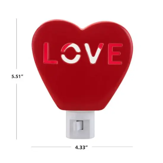 Miss Valentine Red Ceramic Candy Heart Love Nightlight {4}