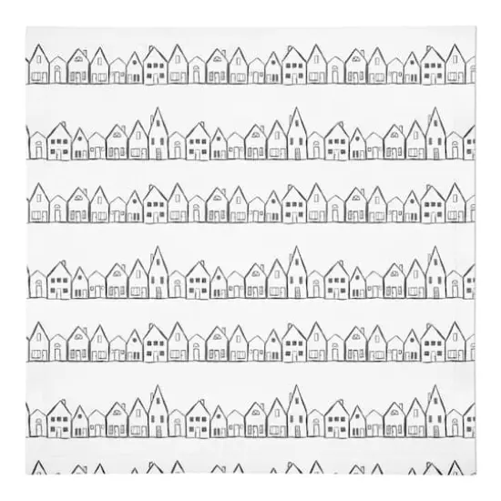 Simple House Pattern 10" x 10" Cotton Twill Napkin {1}