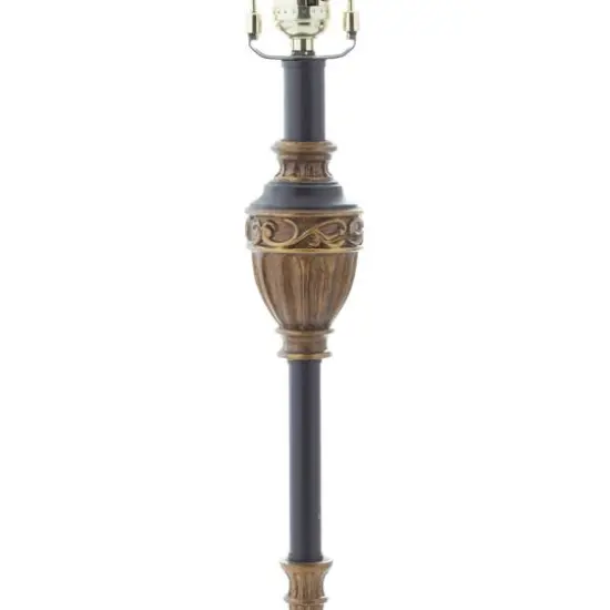 Brass Metal Tuscan Table Lamp, 33" x 10" x 10" {6}